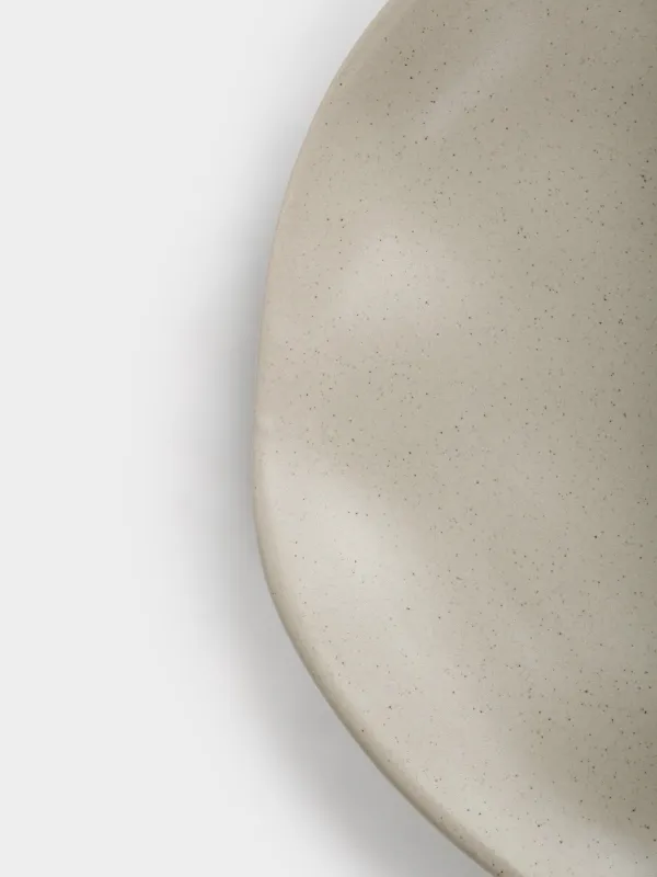 Тарелка закусочная, 22 см, керамика K, бежевая, Мятый эффект, Crumple creme, image-4