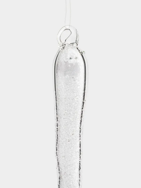 Игрушка елочная, 20 см, Сосулька с кристаллами, Ice crystal, image-1