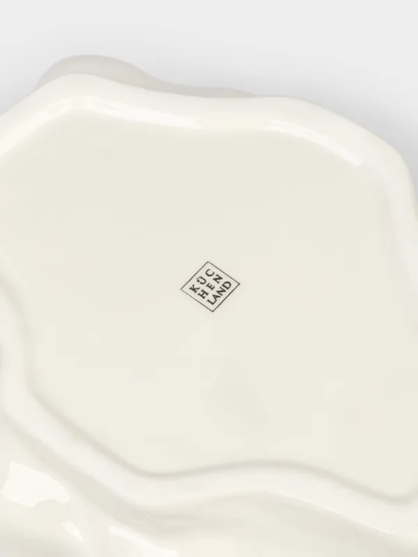 Ваза для фруктов, 26x20 см, керамика D, молочная, Изгибы, Crumple, image-3