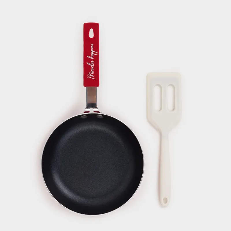Сковорода, 16 см, с лопаткой, алюминий/силикон, Magic moments, image-1