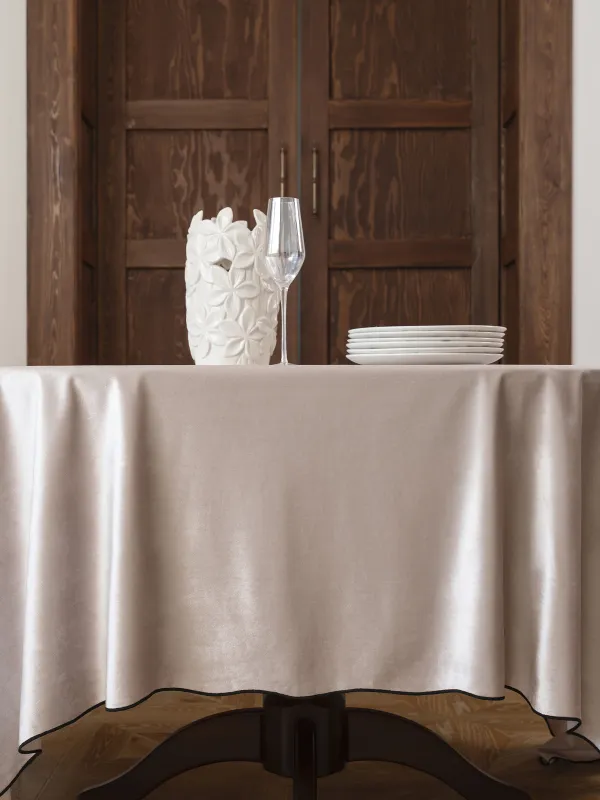 Скатерть, 160х160 см, бархат, Черный кант, Velvet framed, image-3