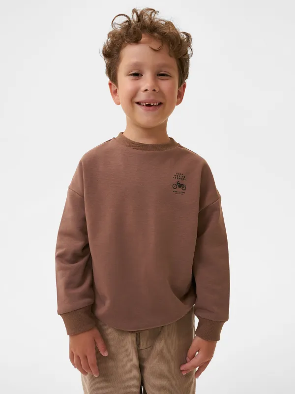 Свитшот детский, для мальчиков, коричневый, Kaiz, image-0