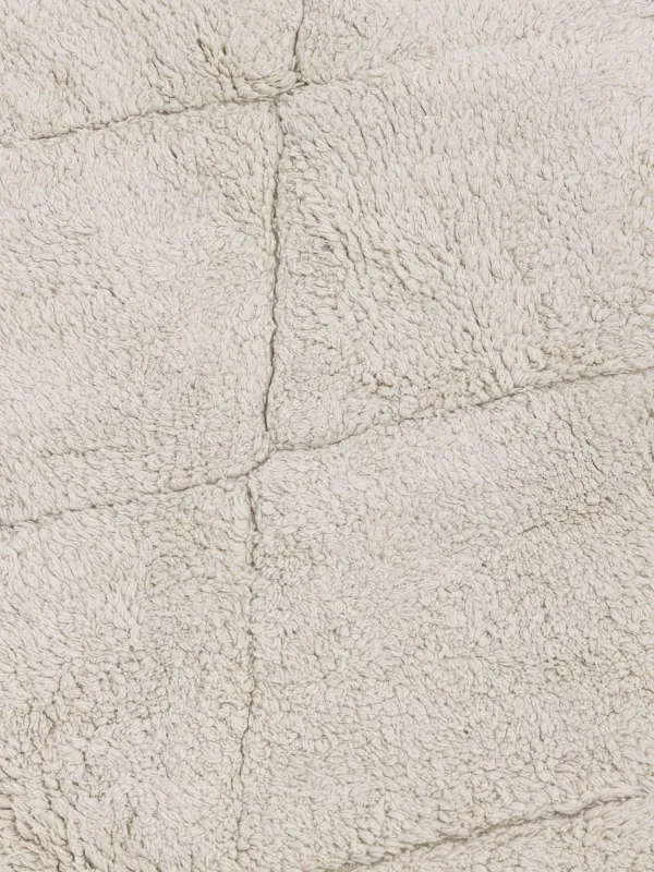 Коврик, 60x120 см, с бахромой, хлопок, бежевый, Ромбы, Rhombic, image-3