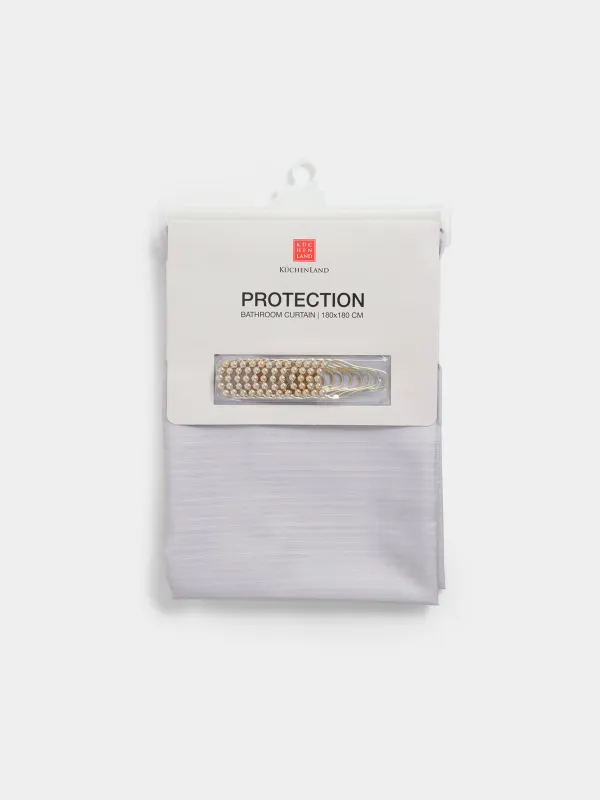 Штора для ванной, с кольцами, полиэстер/металл, Protection, image-0