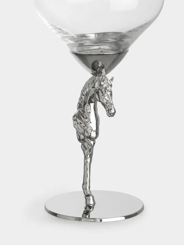 Бокал для вина, Серебристая лошадь, Elegant horse, image-2