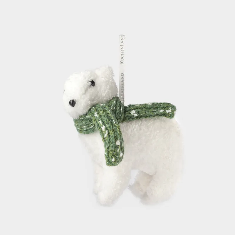 Игрушка елочная, 12 см, мягкая, полиэстер, Белый медведь, Figure cute