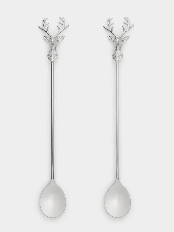 Ложка десертная, 20 см, 2 шт, сталь, Олень, Arctic deer, image-4