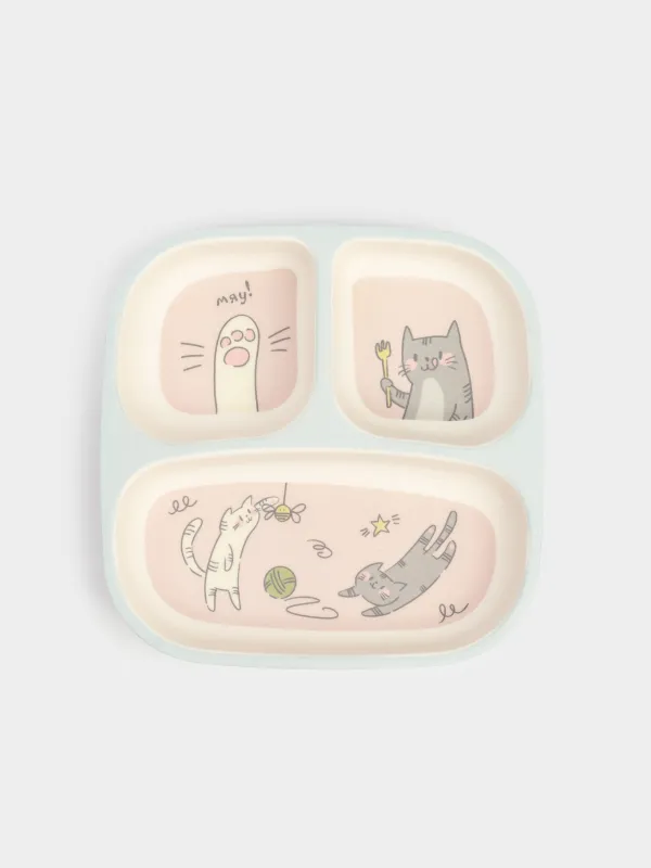 Тарелка обеденная, бамбук, Pretty friends, image-0