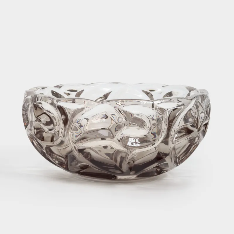 Салатник, 24х11 см, 2,8 л, стекло Р, серый градиент, Узоры, Gala