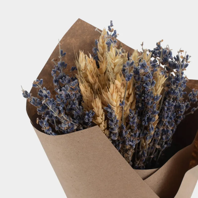 Букет декоративный, 35 см, сухоцветы, Лаванда и пшеница, Dried flower, image-2