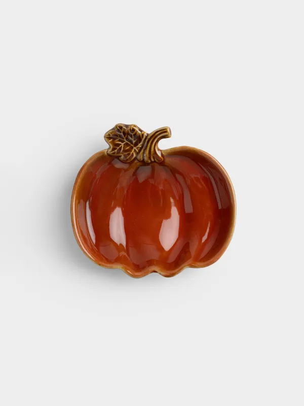 Блюдо, 17х15х5 см, Тыква с листом, Autumn gourds, image-3