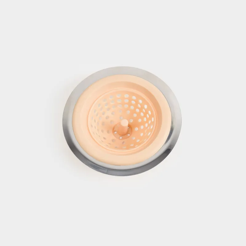 Фильтр для раковины, 11 см, сталь/силикон, бежевый, Keeping, image-1