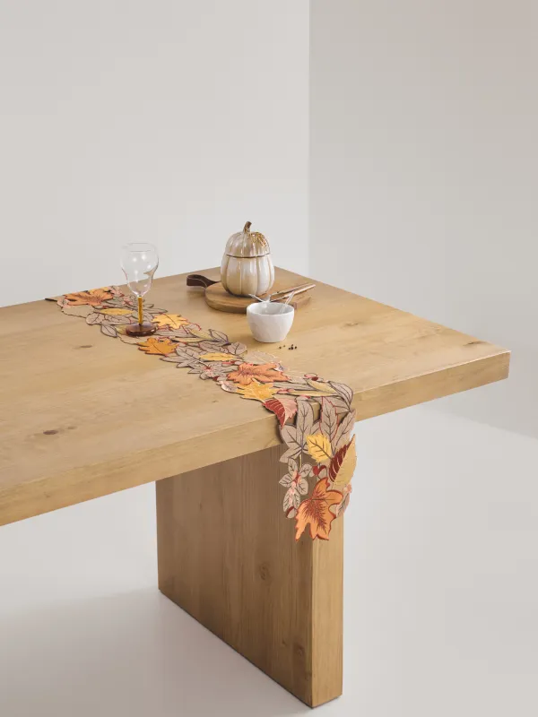 Дорожка настольная, 20х160 см, полиэстер, песочная, Осенние листья, Autumn leaf, image-2