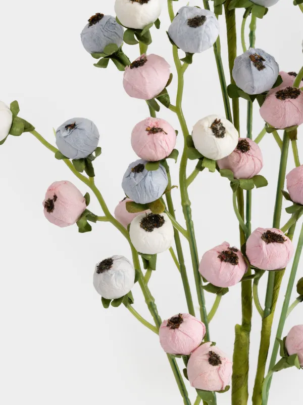 Ветка декоративная, 78 см, бумага/пенопласт, Розовые цветы, Flower garden, image-2