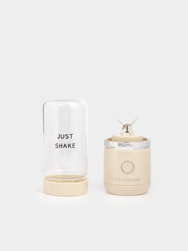 Блендер персональный, 380 мл, 67 Вт, портативный, заряжаемый, стекло/пластик, мокко, Handy, image-2