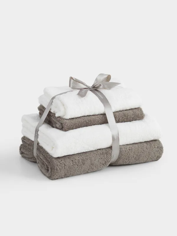 Комплект полотенец, 50х90/70х140 см, 4 шт, хлопок, песочный/молочный, Weltro cotton, image-6