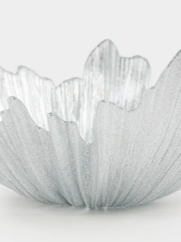 Ваза для фруктов, 32х14 см, стекло Р, серебристая, Verge, image-3