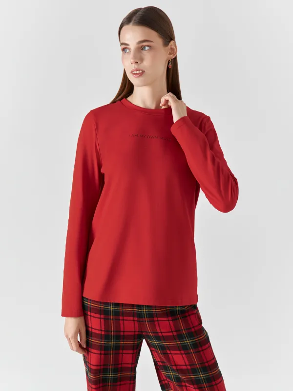 Костюм женский с брюками, зелено-красный, Anllela, image-1