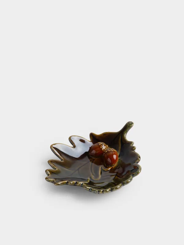 Блюдо, 19х16х5 см, Желуди на листьях, Autumn acorn, image-0