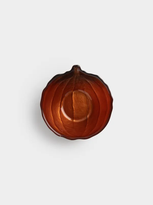 Пиала, 12х5 см, 200 мл, стекло, оранжево-зеленая, Тыква, Pumpkin, image-3