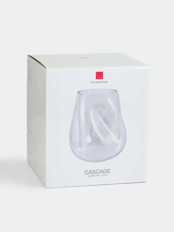 Ваза для цветов, 25 см, стекло, Cascade, image-4