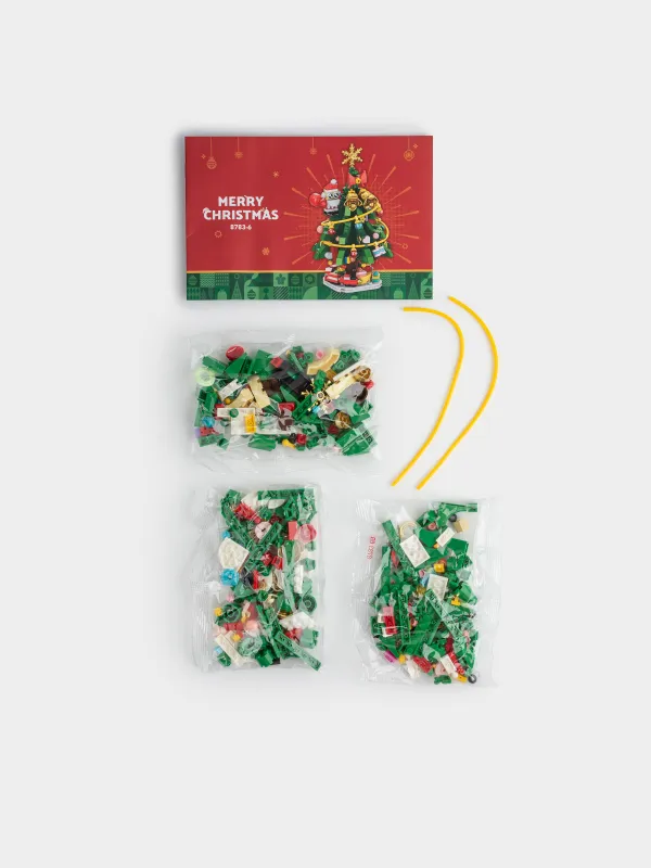 Конструктор, 19х11 см, 372 детали, пластик, цветной, Елочка, Hobby kids, image-3