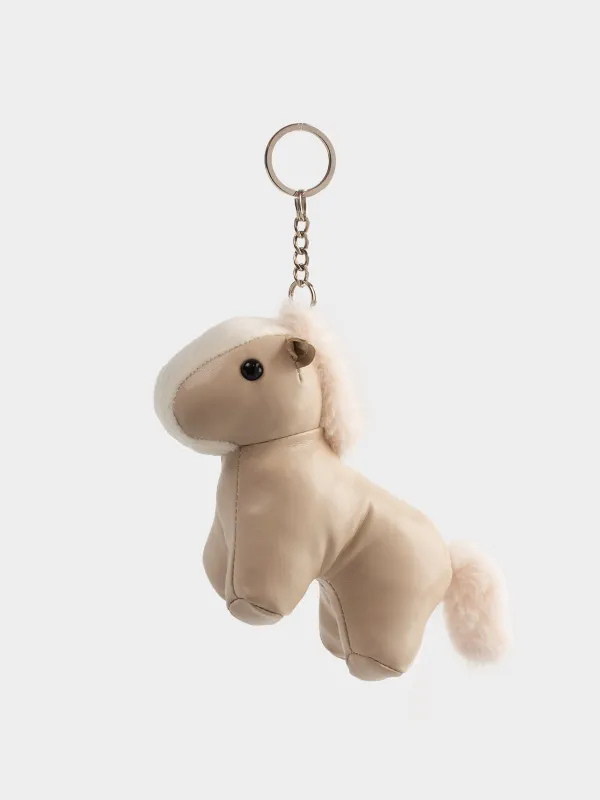Брелок, 12 см, полиуретан/металл, бежевый, Лошадь, Keychain toy, image-0