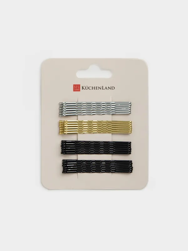 Заколка для волос, 6 см, 24 шт, металл, микс, Невидимки, Hair basic, image-5