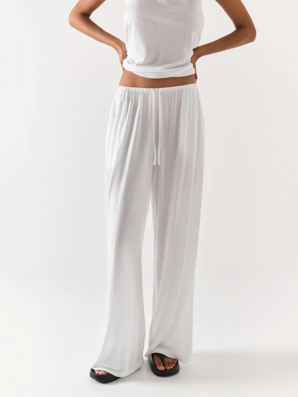 Брюки домашние, белые, Railia, image-1