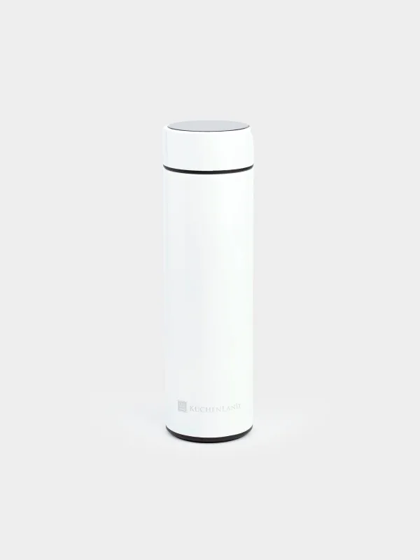 Термос, 500 мл, с термометром, сталь/пластик, белый, Celsius, image-0