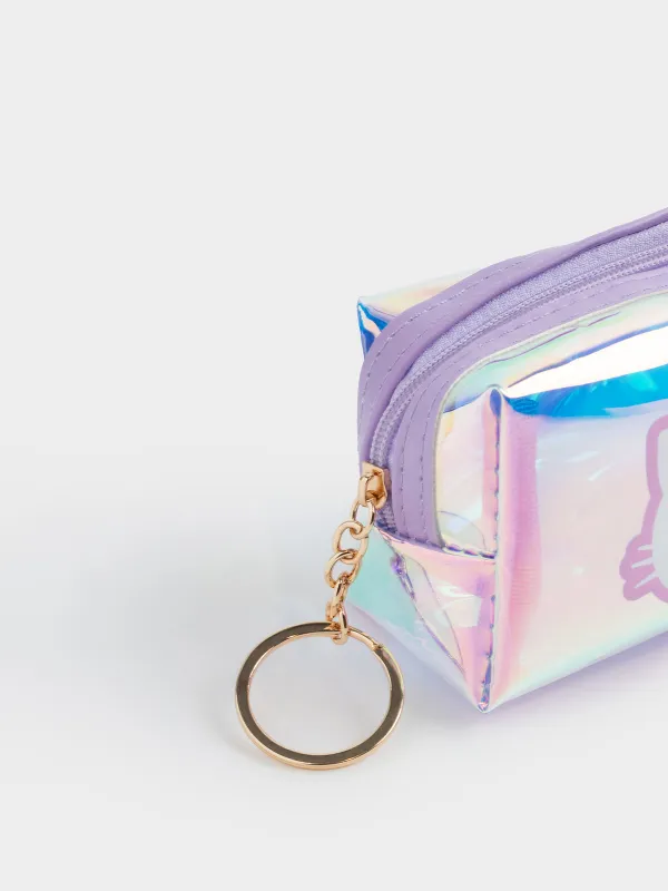 Брелок-кошелек, 10х6 см, детский, полиуретан, голография, Кот, Cat, image-3