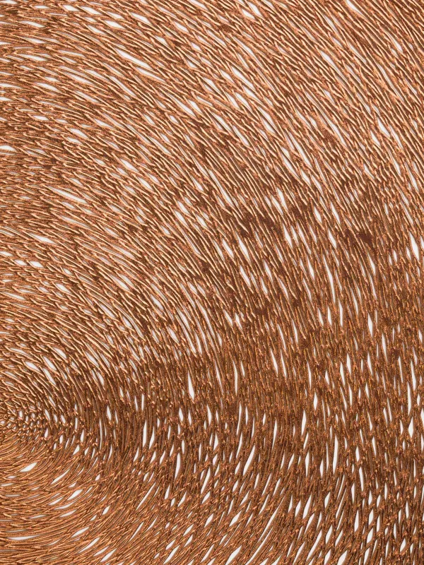 Салфетка под приборы, 38 см, ПВХ, круглая, медная, Azhur, image-2