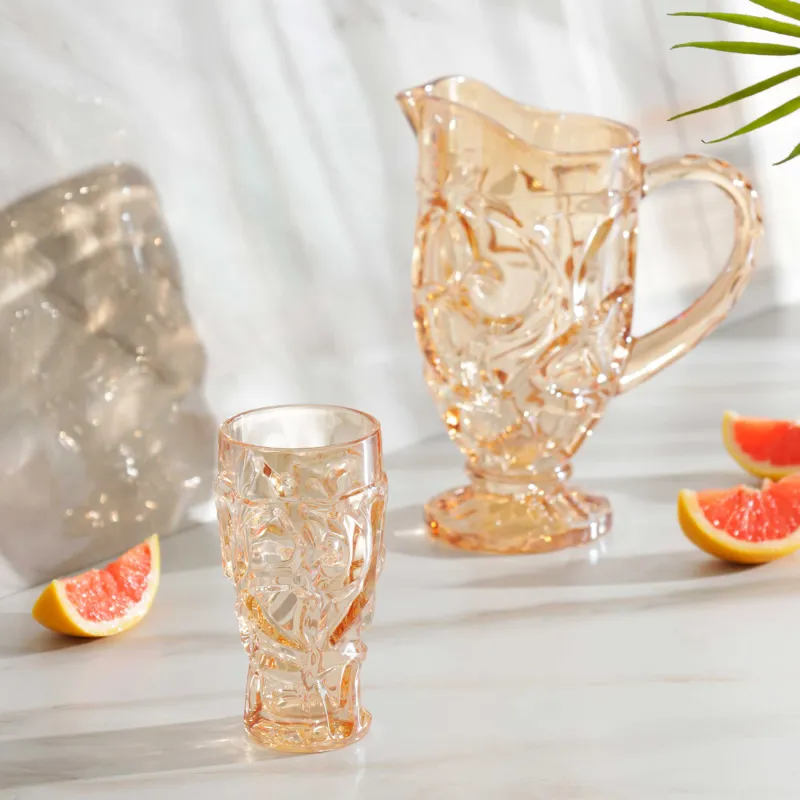 Стакан, 15 см, 270 мл, стекло Р, янтарный, Узоры, Gala, image-5