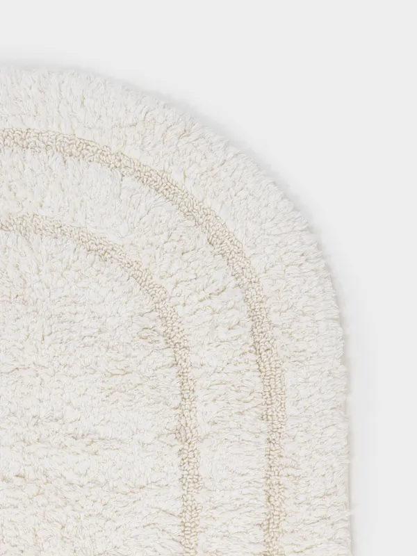 Коврик, 60x100 см, овальный, хлопок, молочный, Metric, image-2