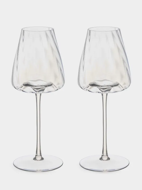 Бокал для красного вина, 480 мл, 2 шт, стекло, перламутр, Sorento bend, image-0