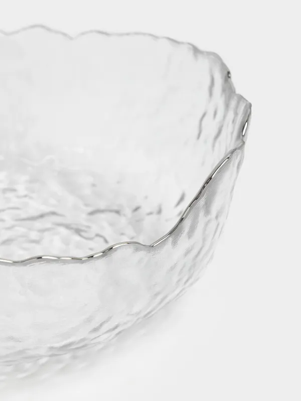 Пиала, 13х6 см, стекло, с серебристым кантом, Nautilus silver, image-3