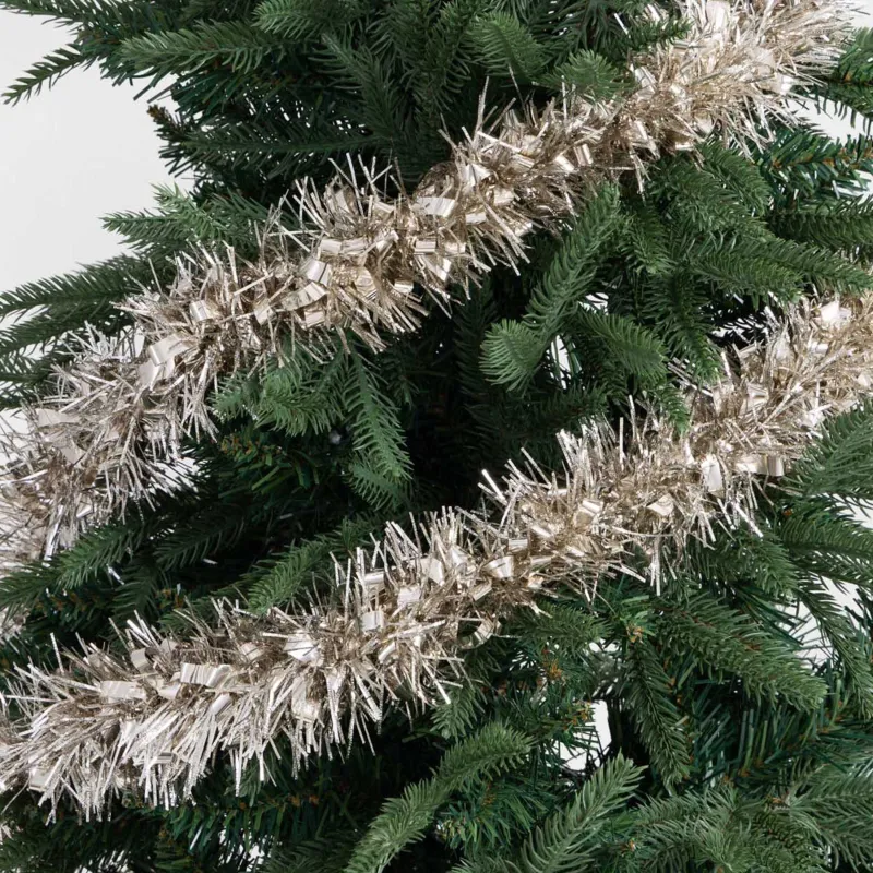 Гирлянда декоративная, 2 м, мишура, шампань, M, Tinsel christmas