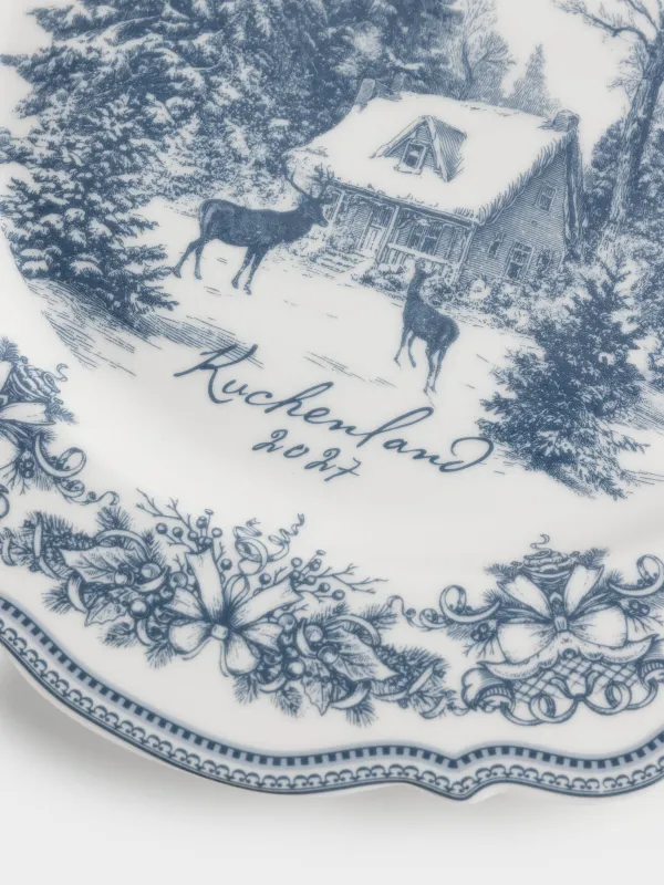 Тарелка обеденная, 27 см, Дом в лесу, Winter tale, image-2