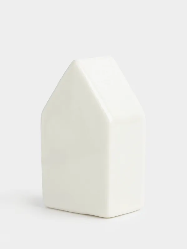 Статуэтка, 6 см, фарфор P, бело-золотистая, Дом и конь, House shape, image-4