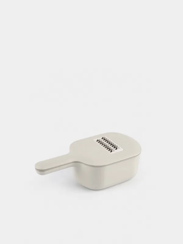 Терка, 29х14 см, 4 насадки, с контейнером, с ручкой, пластик/сталь, серая, Matto, image-6