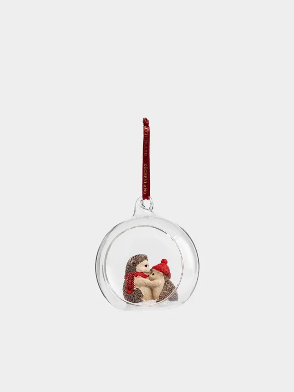 Игрушка елочная, 8 см, Ежики, Ball shape, image-0
