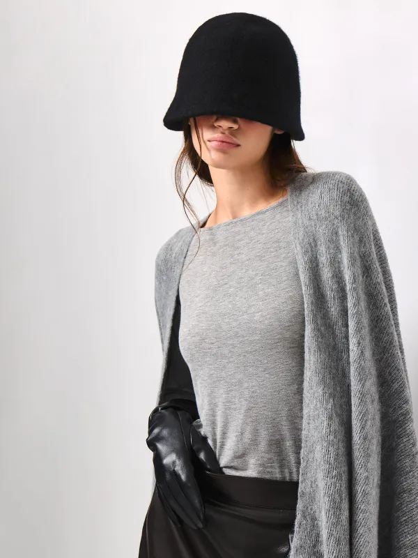 Шляпа, 58 см, единый размер, демисезонная, шерсть/нейлон, черная, Hats, image-4