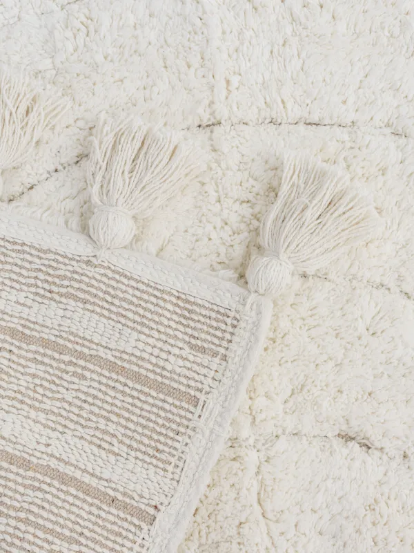 Коврик, 50x80 см, с кисточками, хлопок, молочный, Арка, Arch, image-3