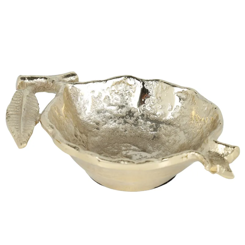 Блюдо декоративное, 19х14 см, металл, золотистое, Гранат, Fantastic gold, image-1