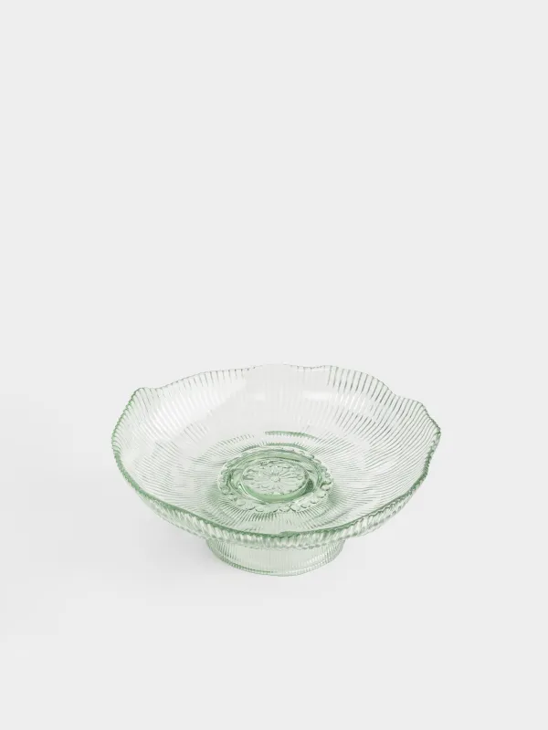 Блюдо на ножке, 23х9 см, стекло Р, зеленое, Argos color, image-4