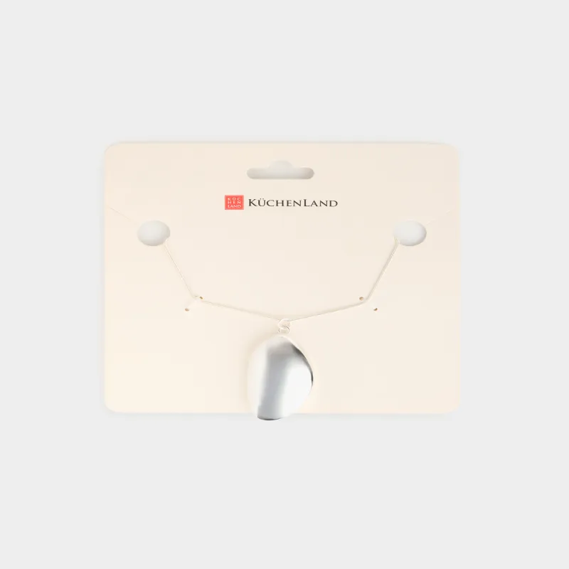 Цепочка, 80 см, с подвеской, металл, серебристая, Кулон,Jewelry, image-2