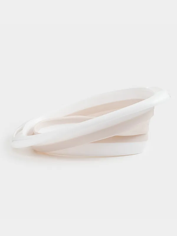 Таз складной, 5 л, ребристое дно, пластик/резина, бежево-розовый, Foldaway, image-3