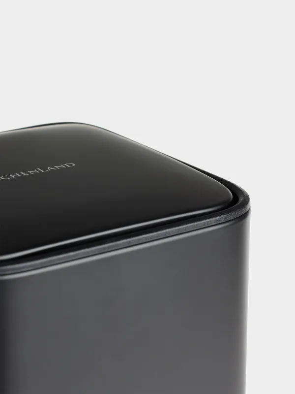 Емкость для мусора, 3 л, с педалью, Total black, image-4