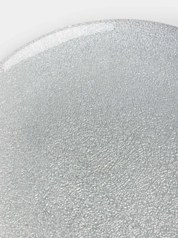 Блюдо, 33х2 см, стекло Р, серебристое, Cracle, image-2