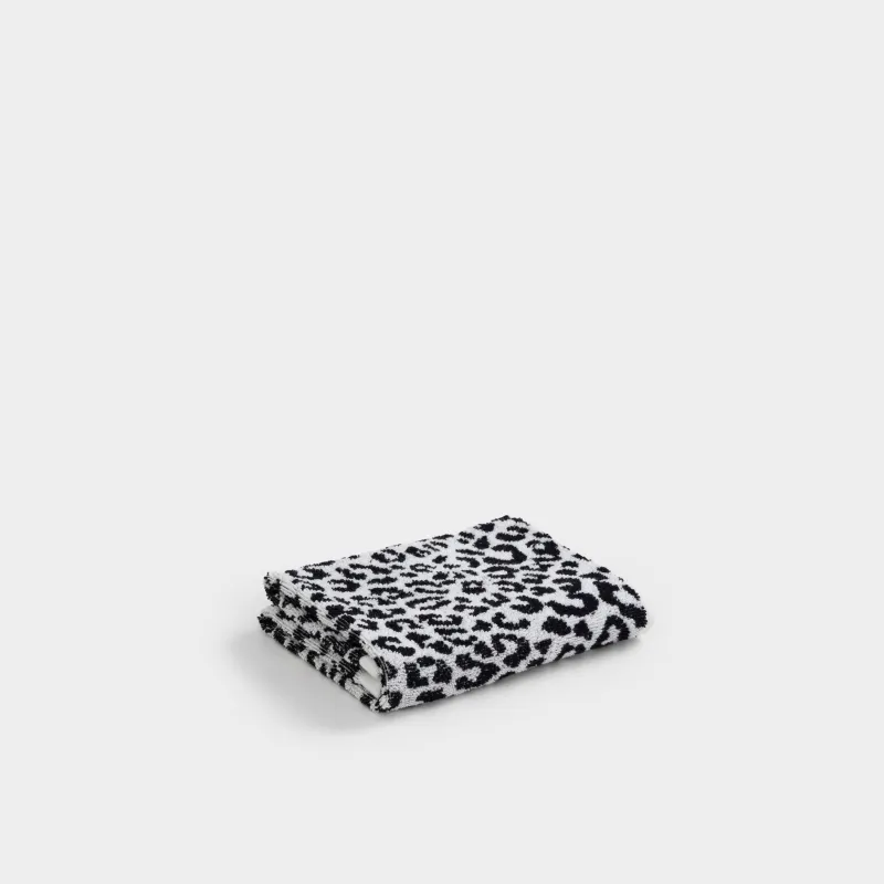 Полотенце, 40х60 см, хлопок, молочное, Леопардовый принт, Leopard cotton